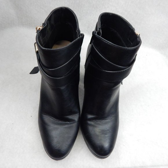APT.9 Women's Black Buckled Block Heel Booties Size 9.5 M - Picture 2 of 16